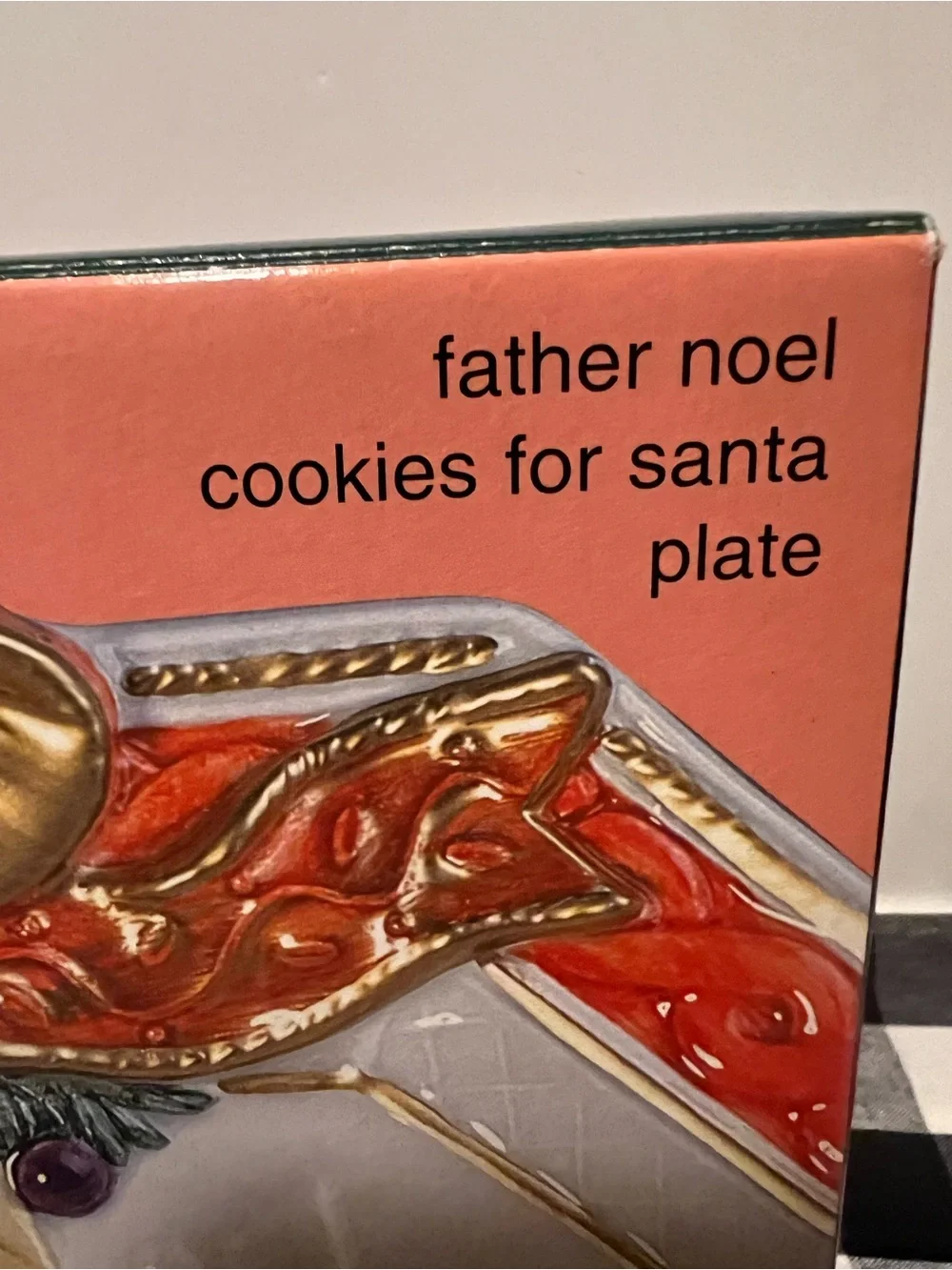 NWT FITZ & FLOYD FATHER NOEL COOKIES FOR SANTA PLATE.